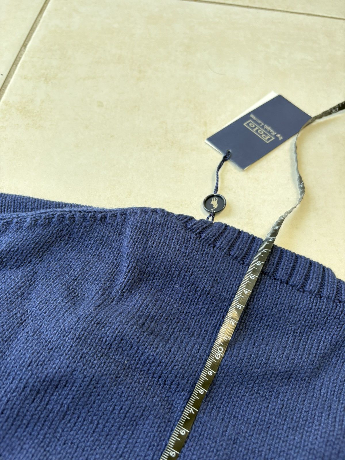 Polo Ralph Lauren Navy Cotton Knit Sweater Ralph Lauren Bear Men L New Size US L / EU 52-54 / 3 - 10 Thumbnail