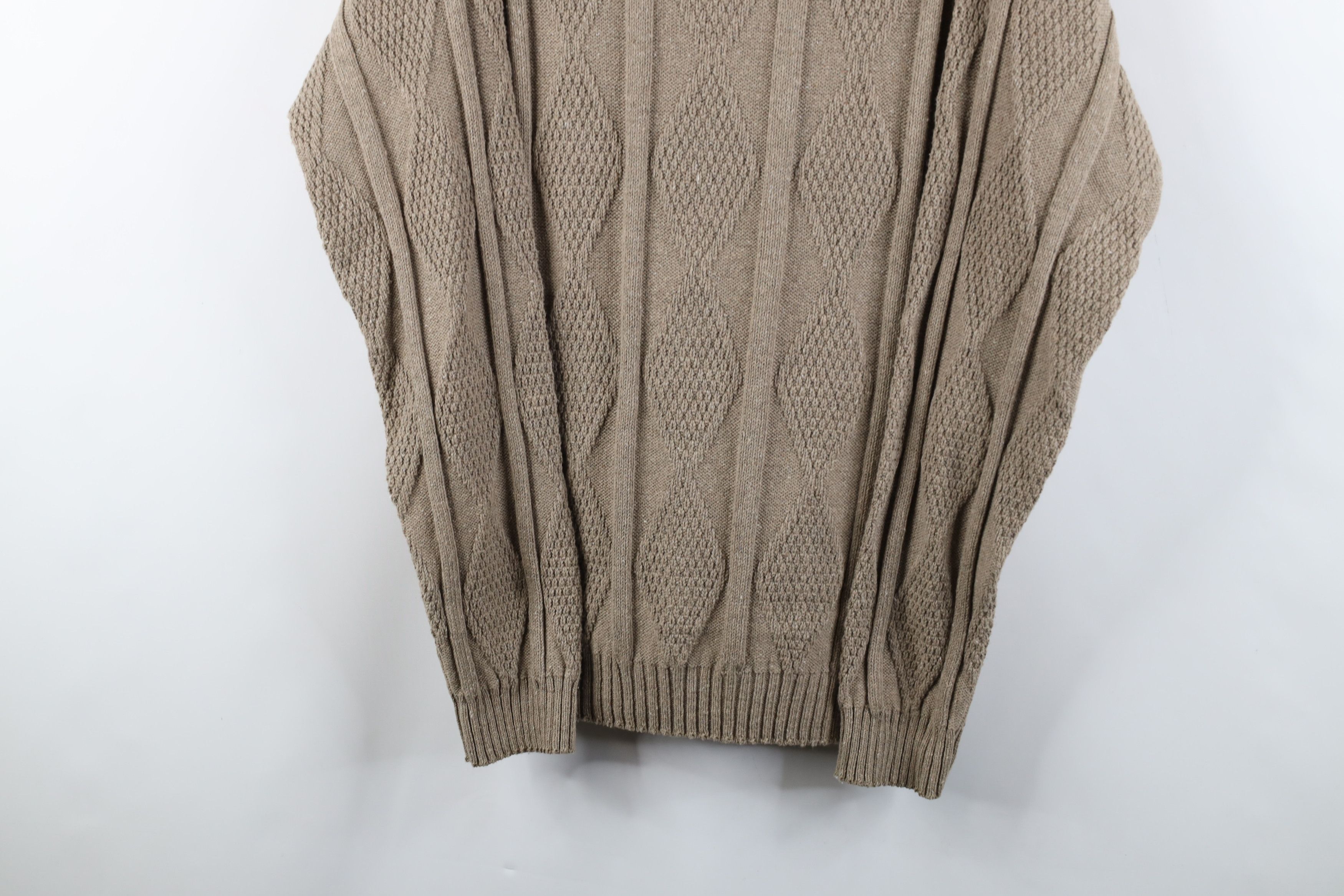Vintage Vintage 90s Streetwear Argyle Diamond Ribbed Knit Sweater Size US M / EU 48-50 / 2 - 3 Thumbnail