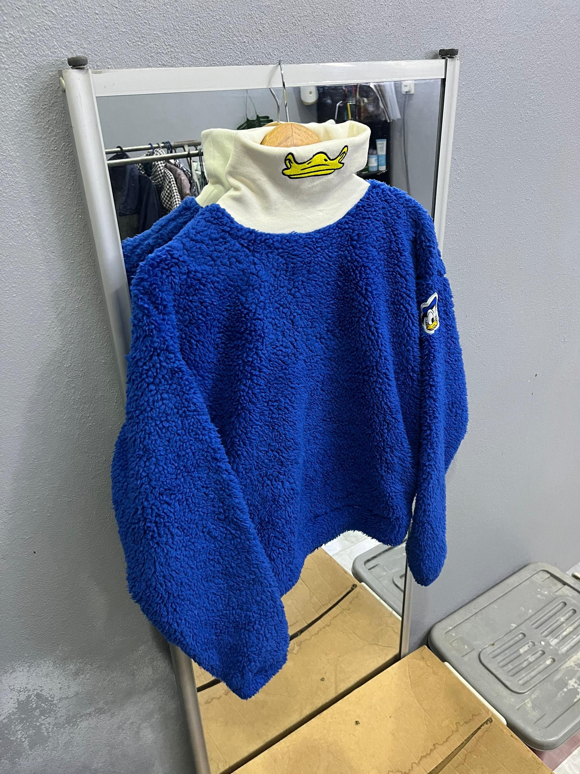 Disney Disney Donald Duck Fleece Mock Neck Pullover Size S / US 4 / IT 40 - 3 Thumbnail
