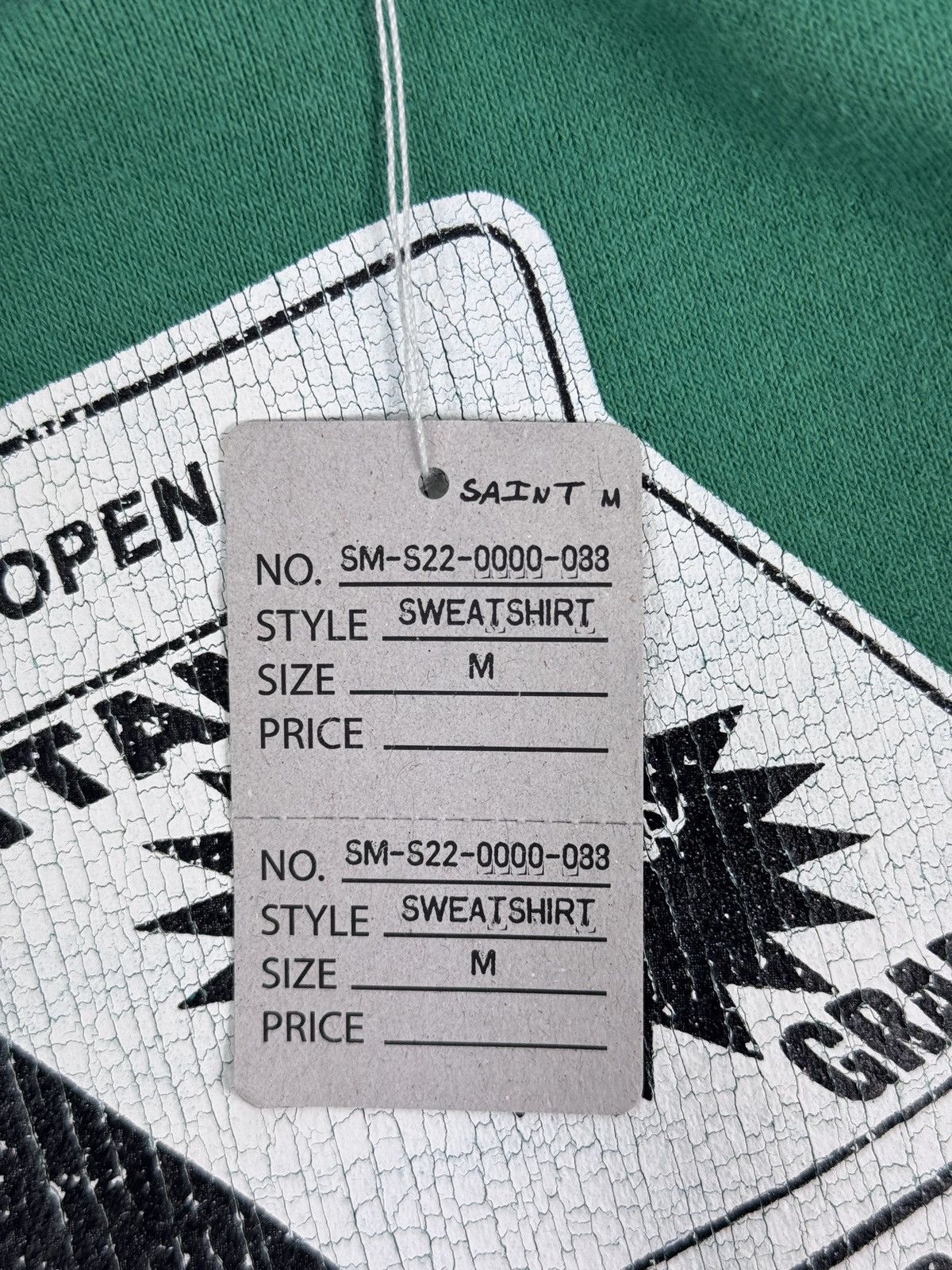 Saint Michael SAINT MICHAEL x DENIM TEARS MILK CARTON GREEN SWEATSHIRT Size US M / EU 48-50 / 2 - 5 Thumbnail