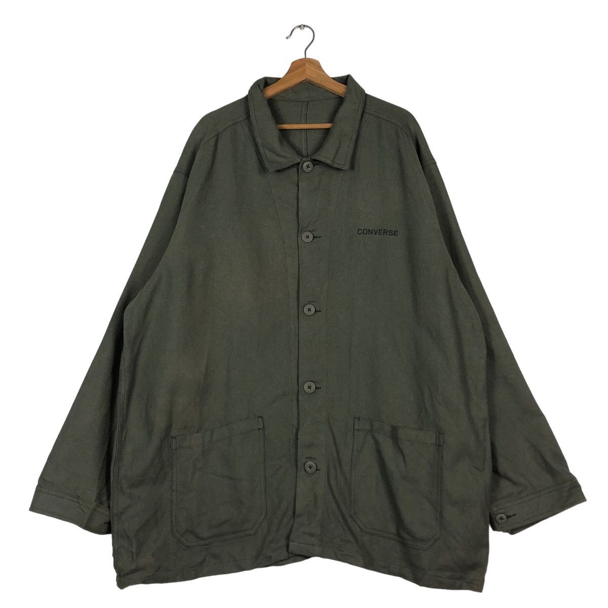 Japanese Brand 🔥Vintage Converse All Star Chore Jacket Military Design Size US L / EU 52-54 / 3 - 1 Thumbnail
