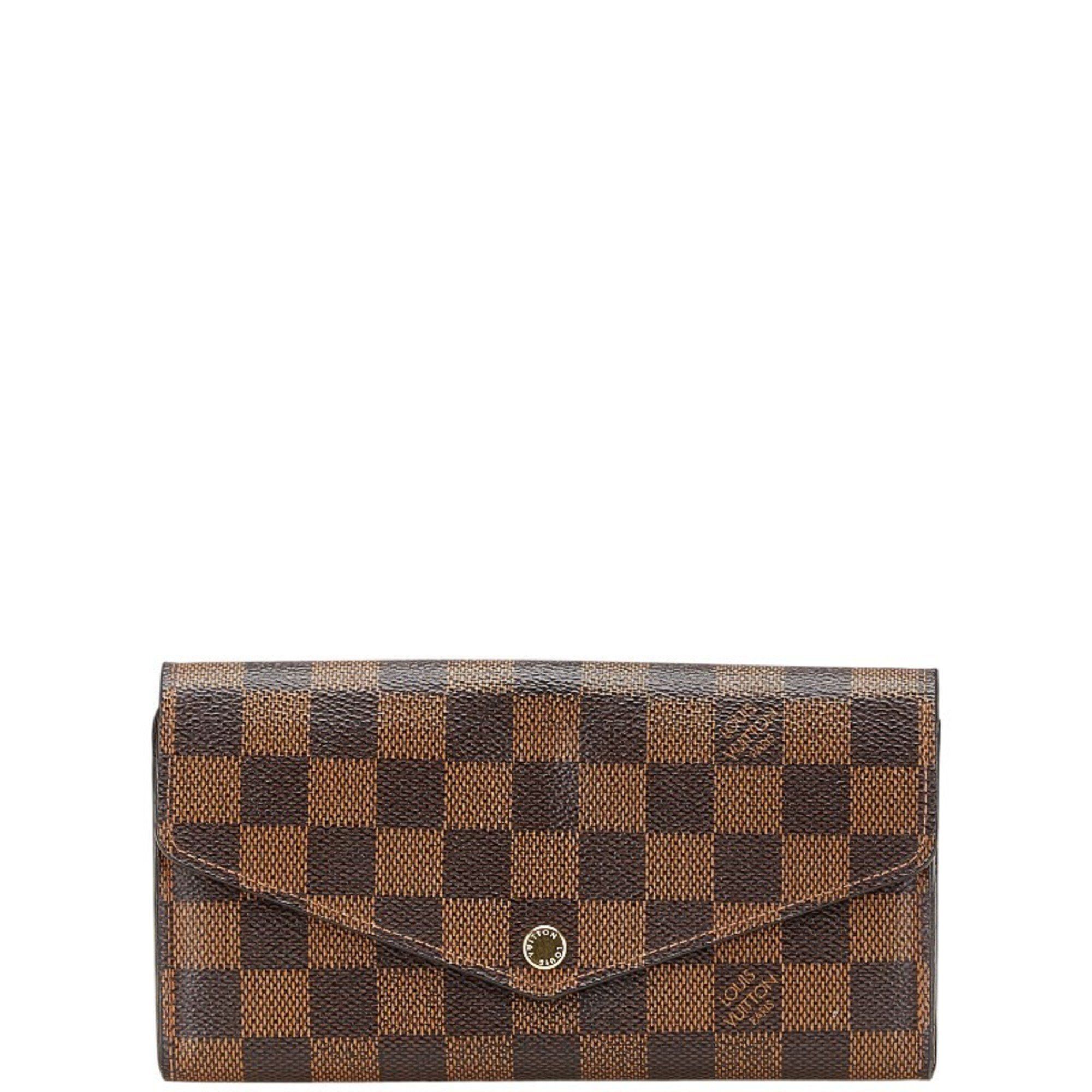 Louis Vuitton Louis Vuitton Damier Portefeuille Sarah Long Wallet N63209 Brown Leather Women's LOUIS VUITTON Size ONE SIZE - 1 Thumbnail