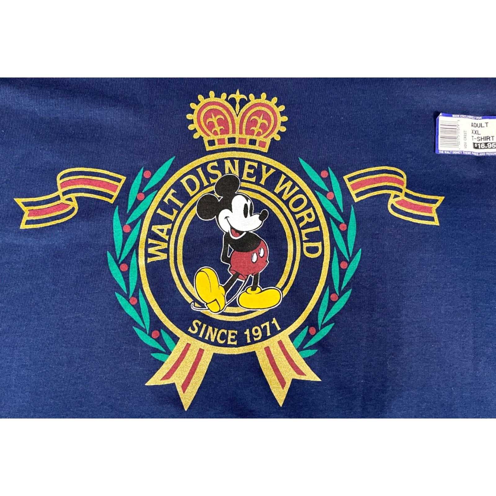 Vintage VINTAGE Disney Designs T-Shirt 2XL Mens Mickey Mouse Disney World Blue Cotton Crew Neck Short Sleeve USA 1990s Cartoon 90s Size US XXL / EU 58 / 5 - 3 Thumbnail