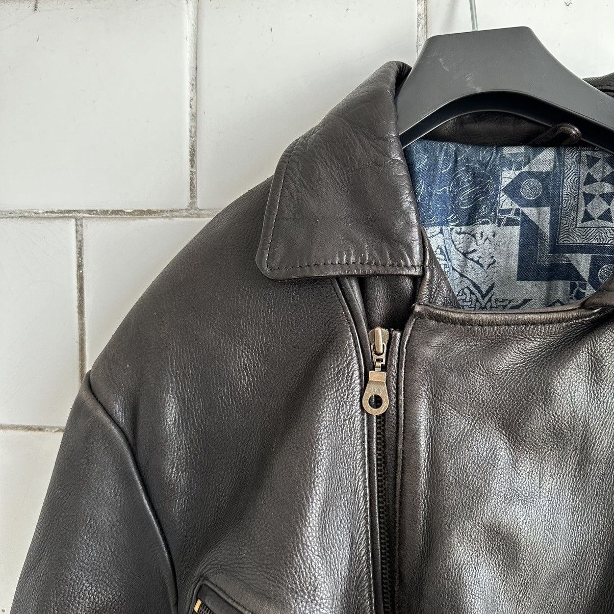 Vintage Vintage Moto Leather Jacket Style USA 90s Y2K Size US L / EU 52-54 / 3 - 3 Thumbnail