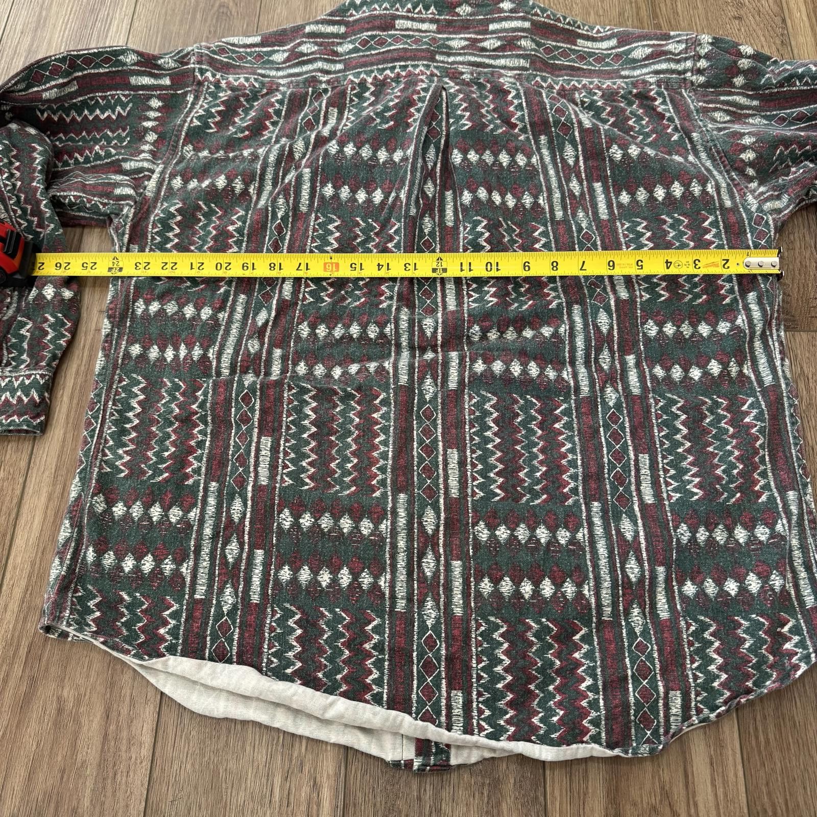 Jansport Vintage 90s Jansport Geometric Aztec Flannel Shirt L RARE Size US L / EU 52-54 / 3 - 6 Thumbnail