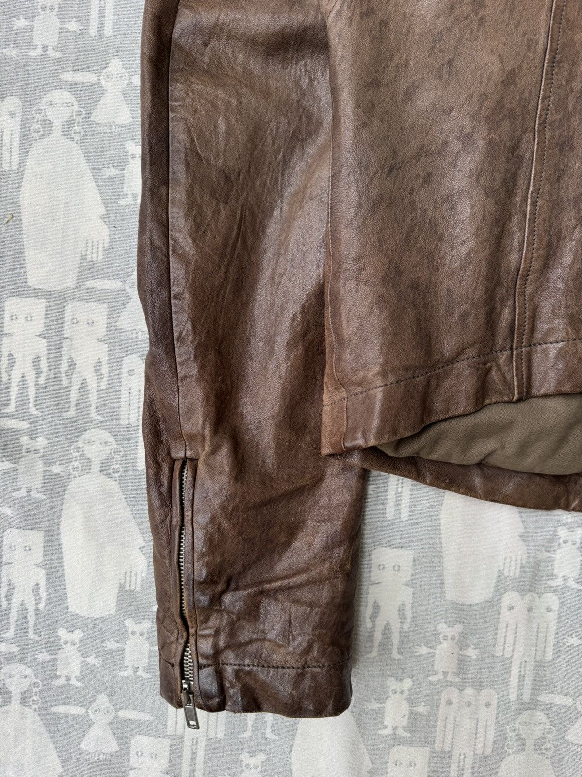 Rick Owens Rick Owens AW08 Stooges Dust Hammered Lamb Leather Jacket Size US M / EU 48-50 / 2 - 11 Thumbnail