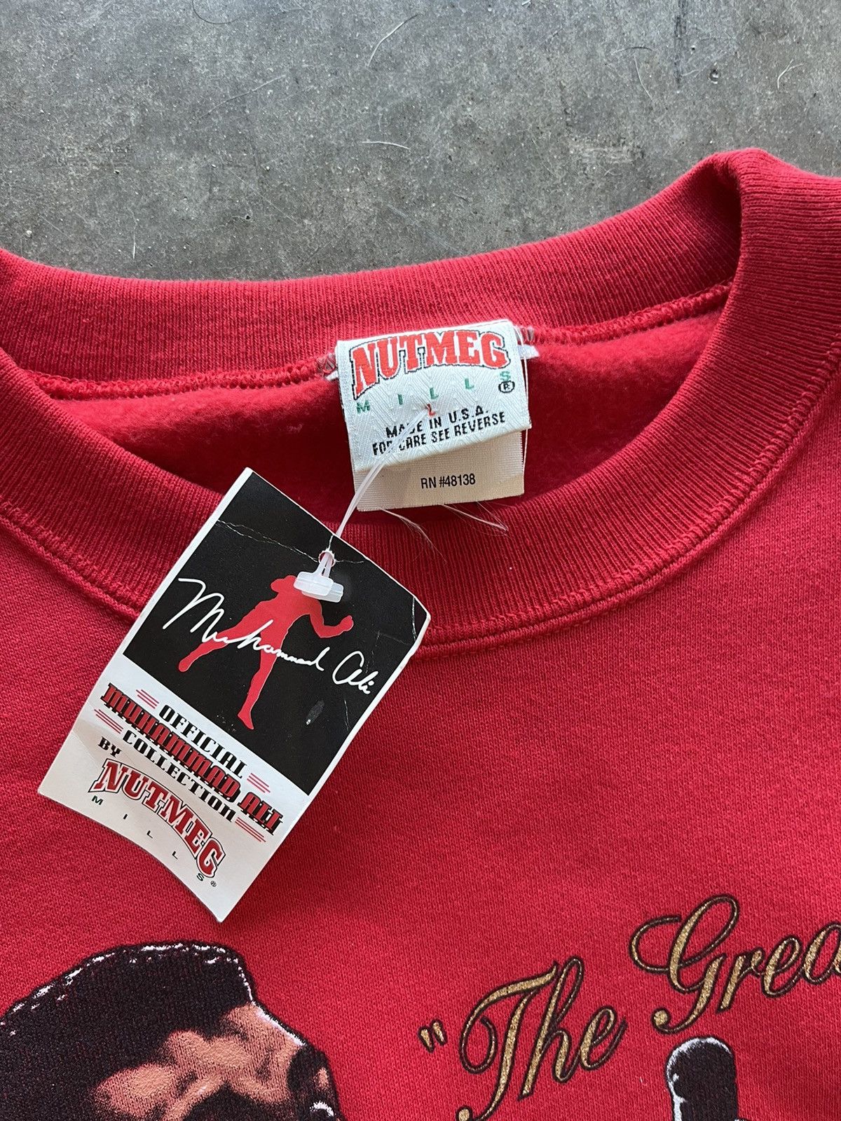 Nutmeg × Vintage Brand New 1980s Muhammad Ali Crewneck Size US L / EU 52-54 / 3 - 4 Thumbnail