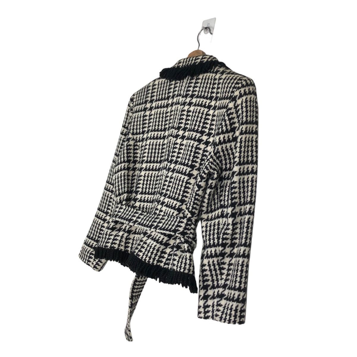 Japanese Brand 🔥Vintage Cropped Tweed Jacket Wool Belt Leggy Press Japan Size M / US 6-8 / IT 42-44 - 10 Thumbnail