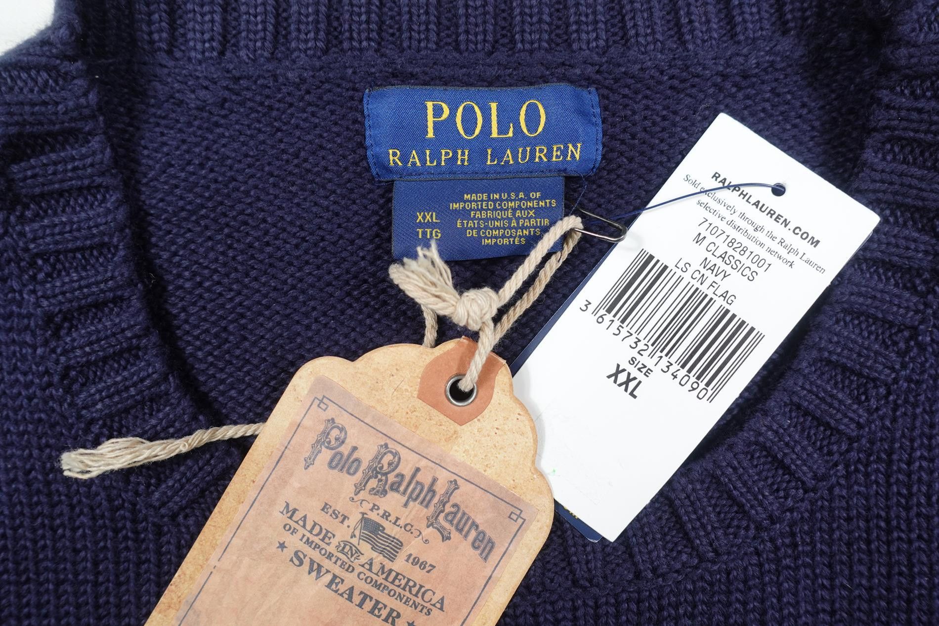 Polo Ralph Lauren Polo Ralph Lauren Sweater Navy Made in USA Flag NWT XXL Size US XXL / EU 58 / 5 - 2 Thumbnail