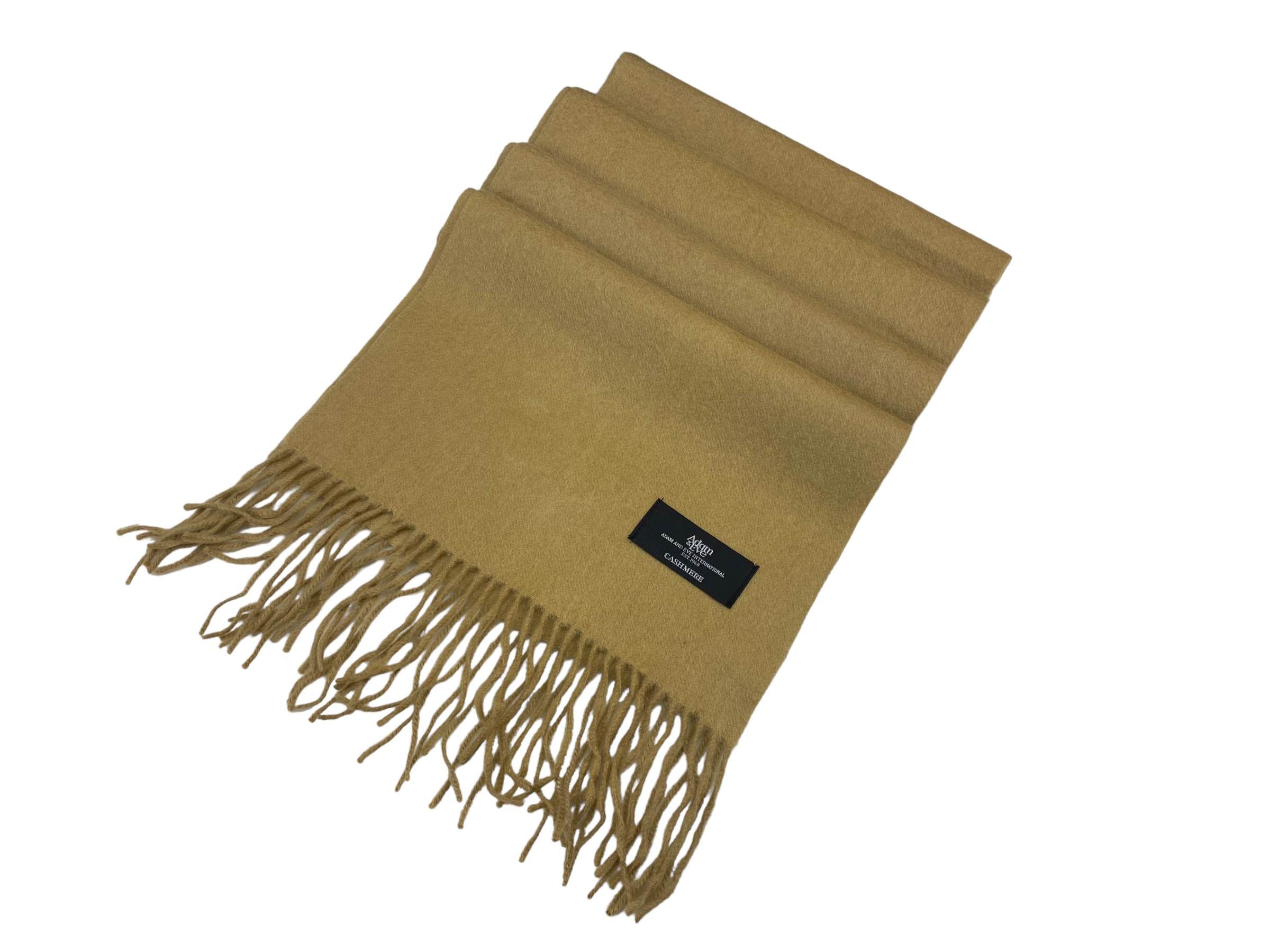Vintage Vintage Adam & Eve Pure Cashmere Scarf 90s Luxe Soft Rare Size ONE SIZE - 5 Thumbnail