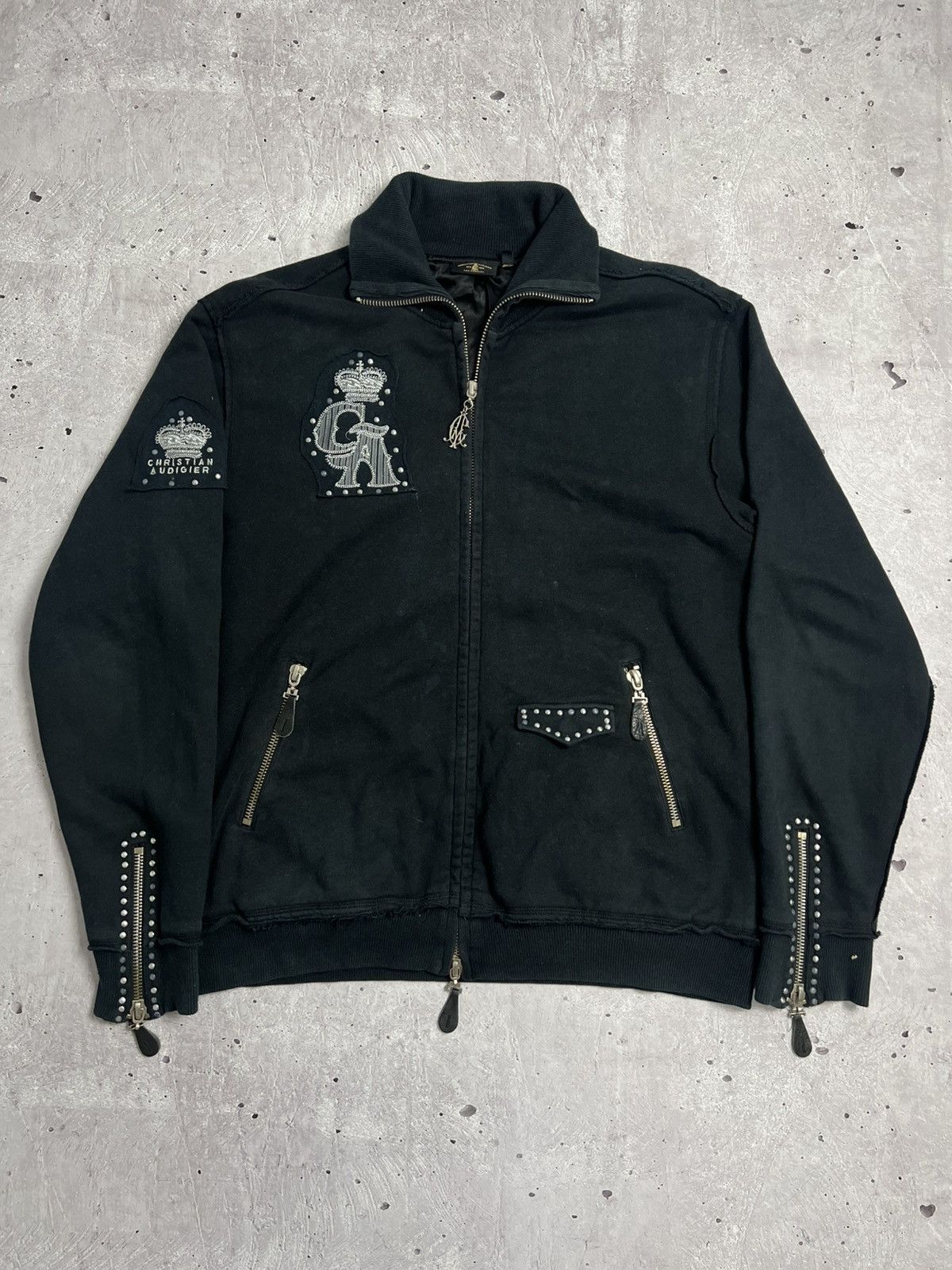 Christian Audigier Vintage Y2K Christian Audigier Zip Sweatshirt Size US L / EU 52-54 / 3 - 10 Thumbnail