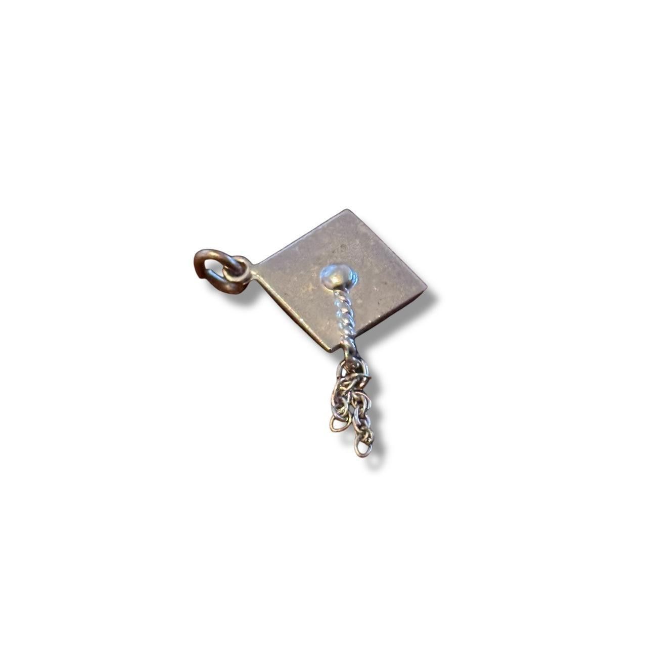 Designer Vintage Sterling Silver Graduation Cap Pendant/Charm Size ONE SIZE - 1 Thumbnail