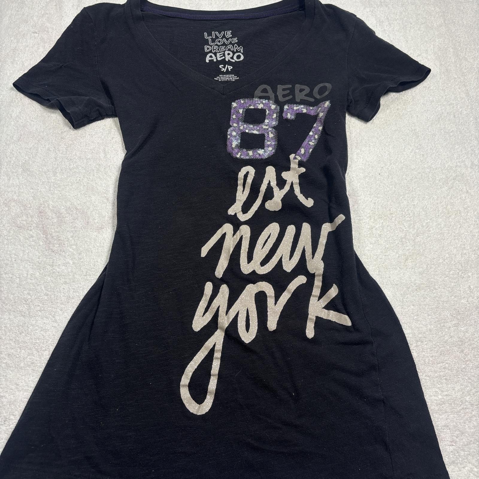 Aeropostale y2k aeropostale purple sequin t-shirt Size S / US 4 / IT 40 - 3 Thumbnail