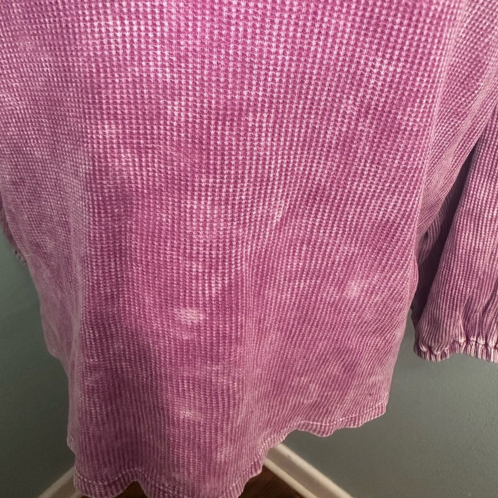 Anthropologie Pilcro Anthropologie Tie Dye Thermal Top-3/4 Sleeves Pink Size M / US 6-8 / IT 42-44 - 10 Thumbnail