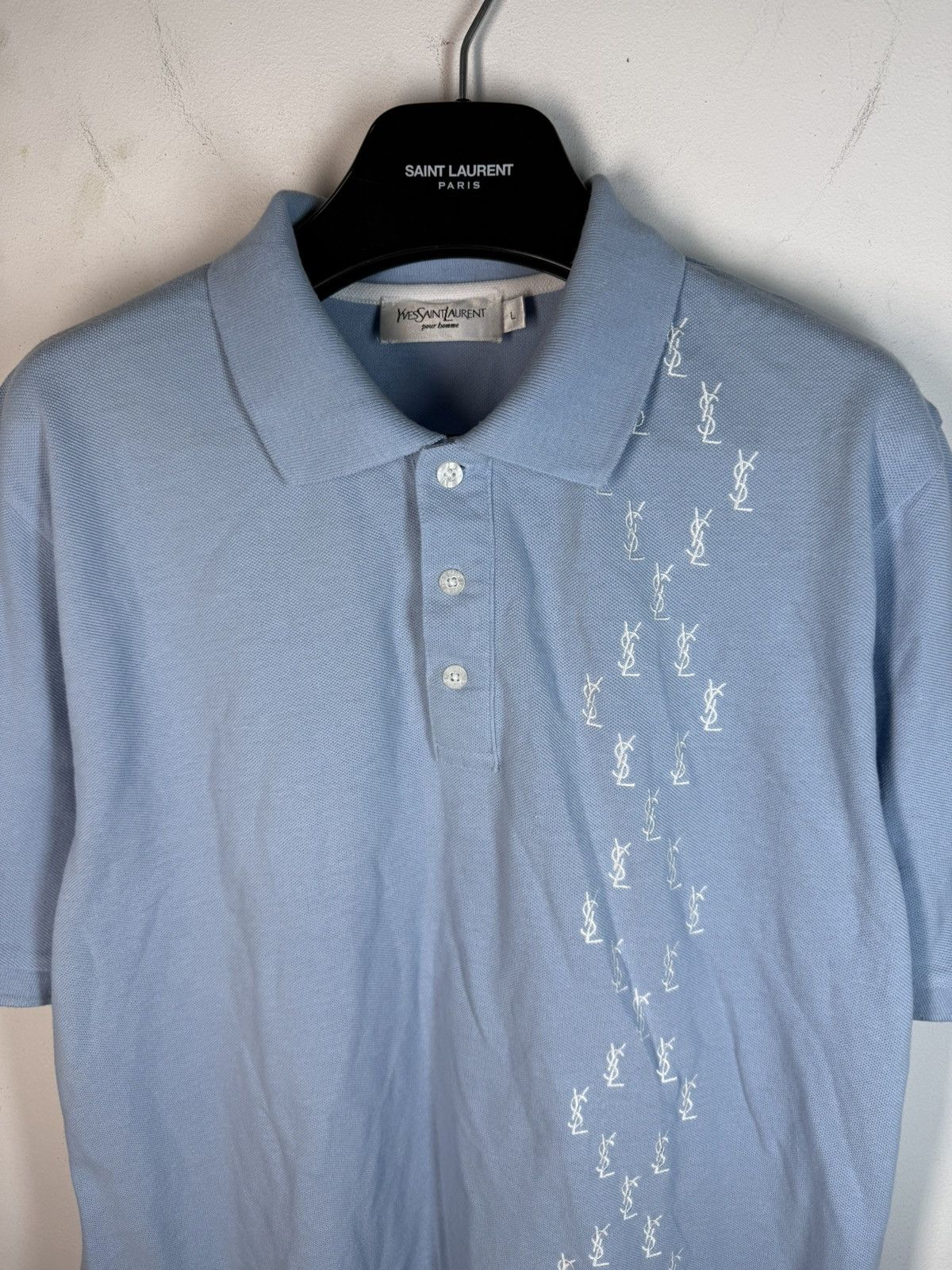 Yves Saint Laurent Monogram YSL Polo Blue YSL T-shirt YSL Shirt Size US L / EU 52-54 / 3 - 16 Thumbnail