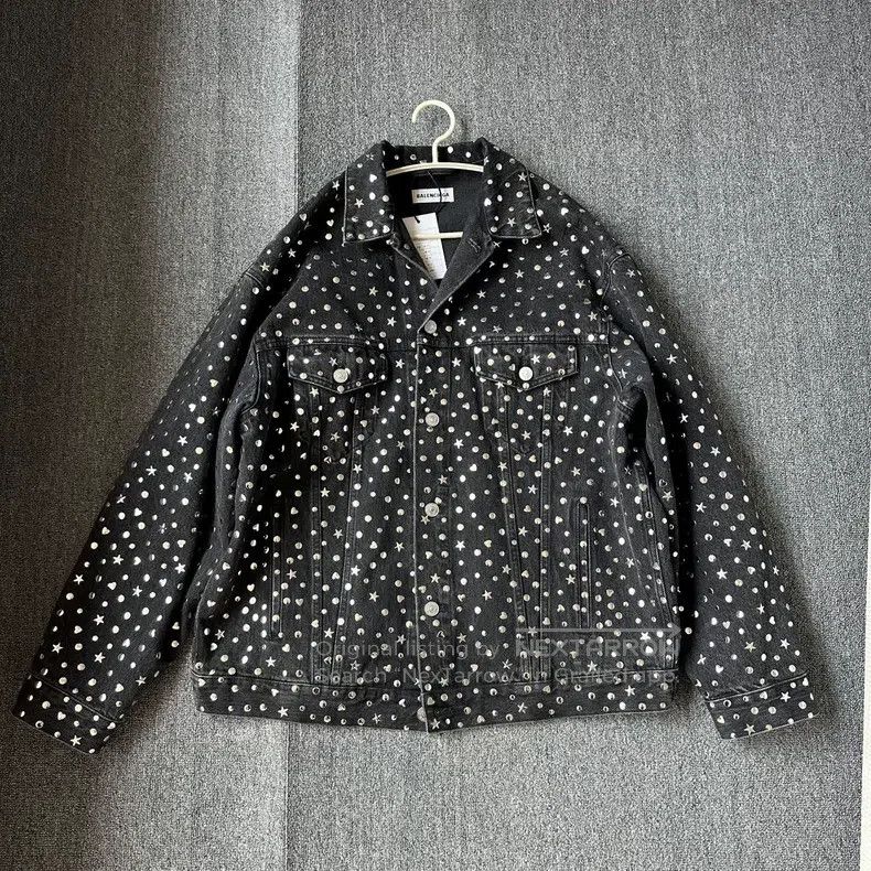 Balenciaga Balenciaga Black metallic denim jacket Size XXS / US 00 / IT 34 - 2 Thumbnail