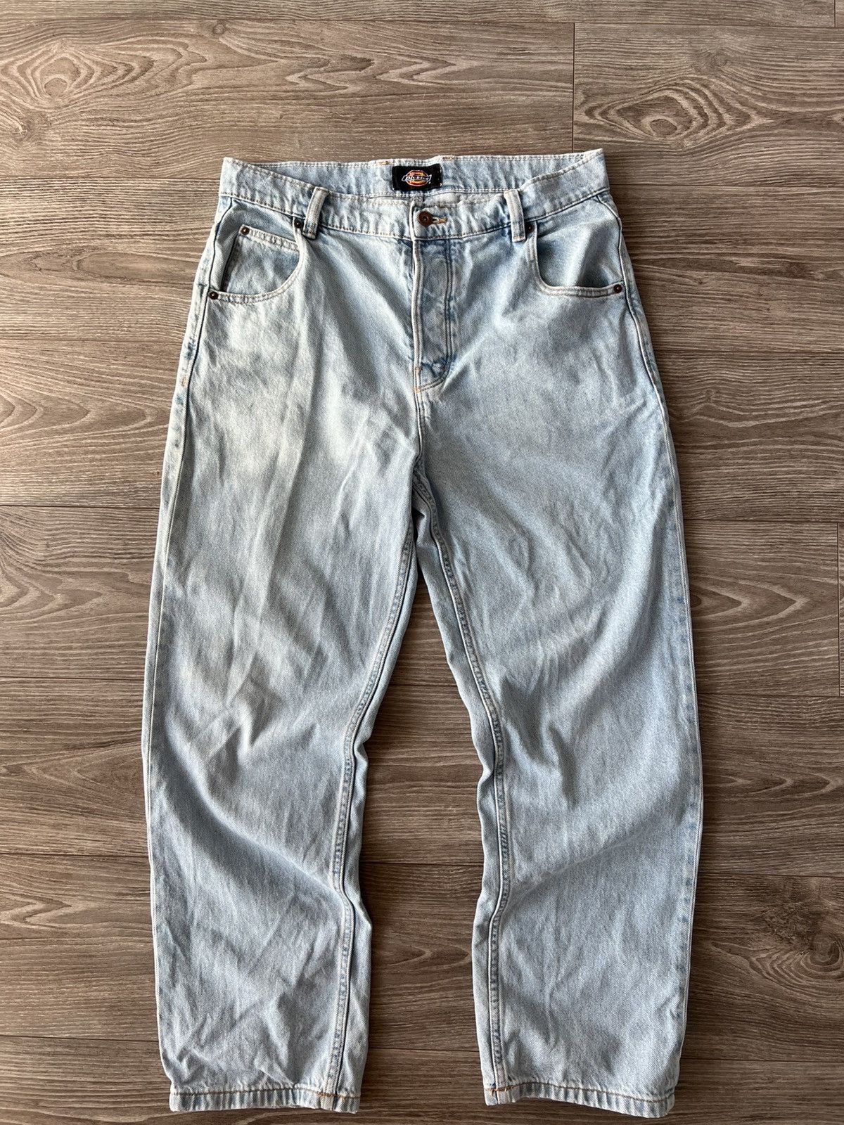 Dickies × Japanese Brand ‼️Dickies Box Logo Baggy Mom Lite White Denim Jeans‼️ Size US 32 / EU 48 - 19 Thumbnail