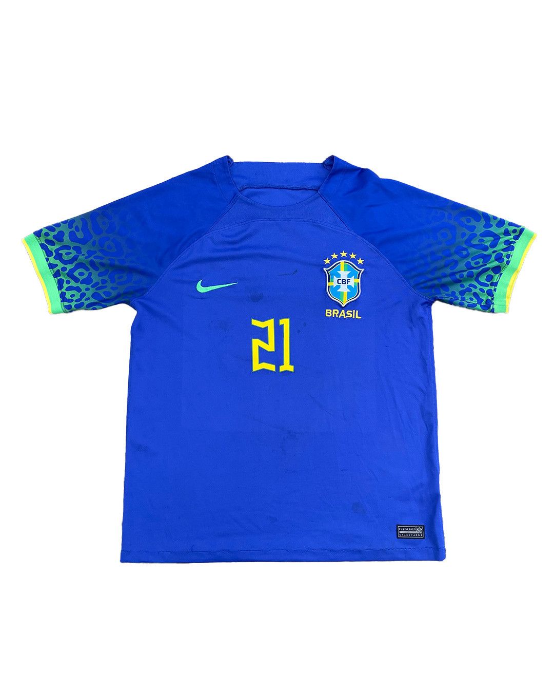 Nike Nike Dri Fit Brazil Soccer Jersey Size US L / EU 52-54 / 3 - 1 Thumbnail