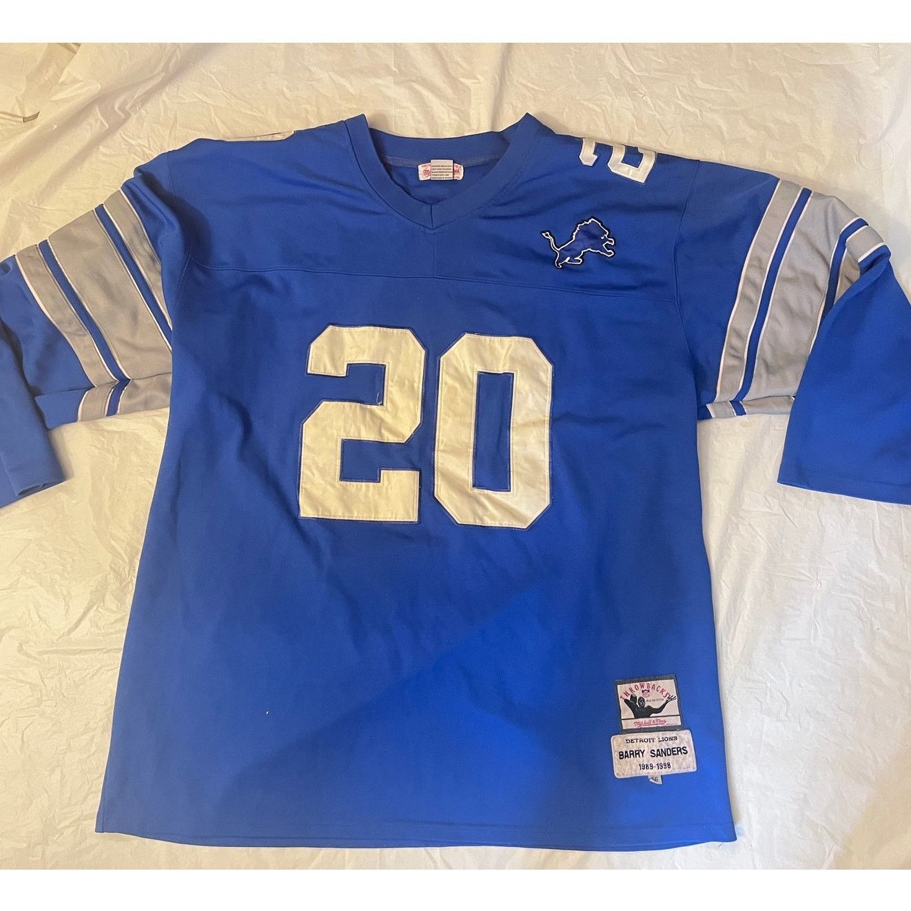 Mitchell & Ness Detroit Lions Barry Sanders #20 Mitchell & Ness Throwback Size US XL / EU 56 / 4 - 3 Thumbnail