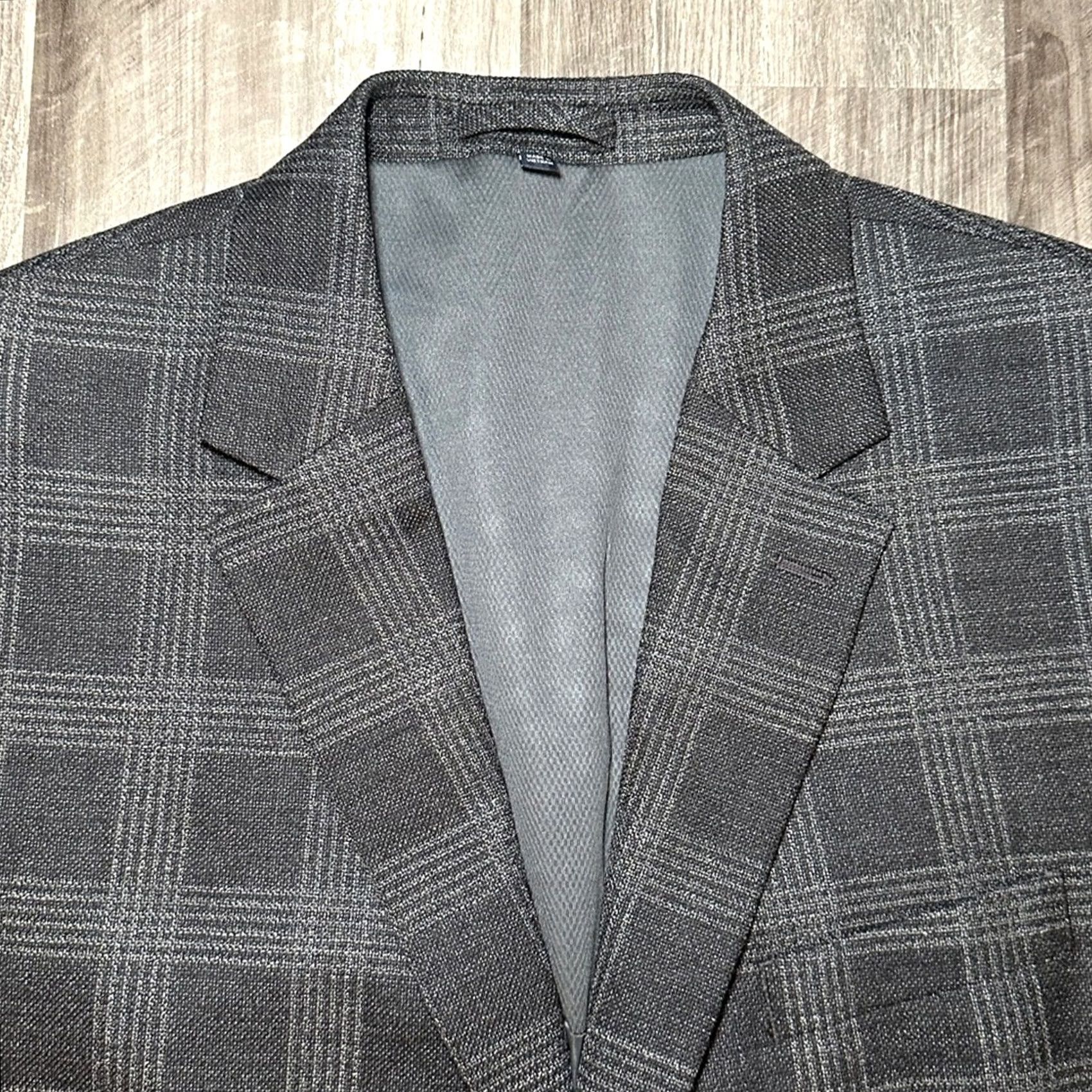 Jos. A. Bank Jos. A. Bank Traveler Tailored Fit Sport Coat 46L Wool Blend Black Mens Jacket 2 Piece Slim Fit Size US S / EU 44-46 / 1 - 6 Thumbnail