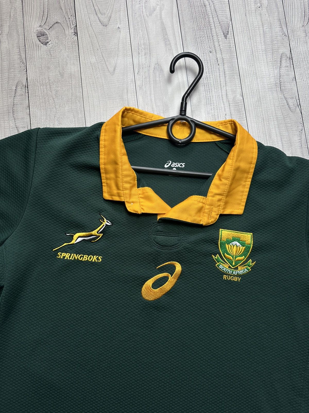 Vintage South Africa rugby jersey asics size L green logo Size US L / EU 52-54 / 3 - 2 Thumbnail