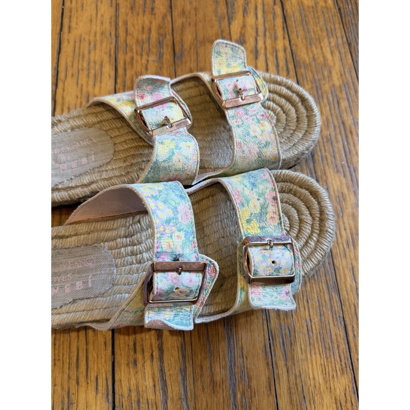 LoveShackFancy LoveShackFancy Manebí Nordic Floral Leather Espadrille Slide Size US 8.5 / IT 38.5 - 4 Thumbnail
