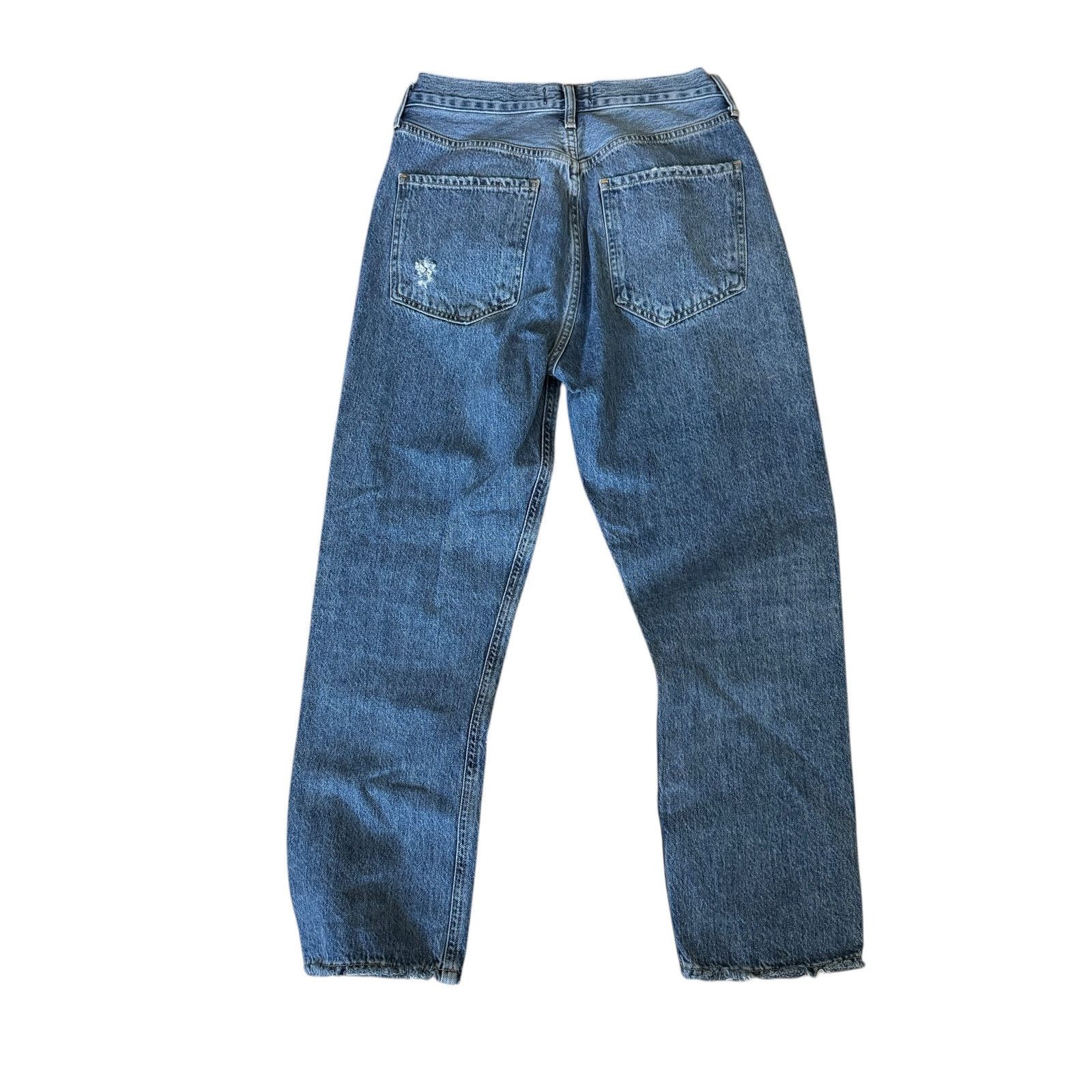 Agolde AGOLDE Riley High Rise Straight Crop Jean Frequency Wash Size 28" / US 6 / IT 42 - 3 Thumbnail
