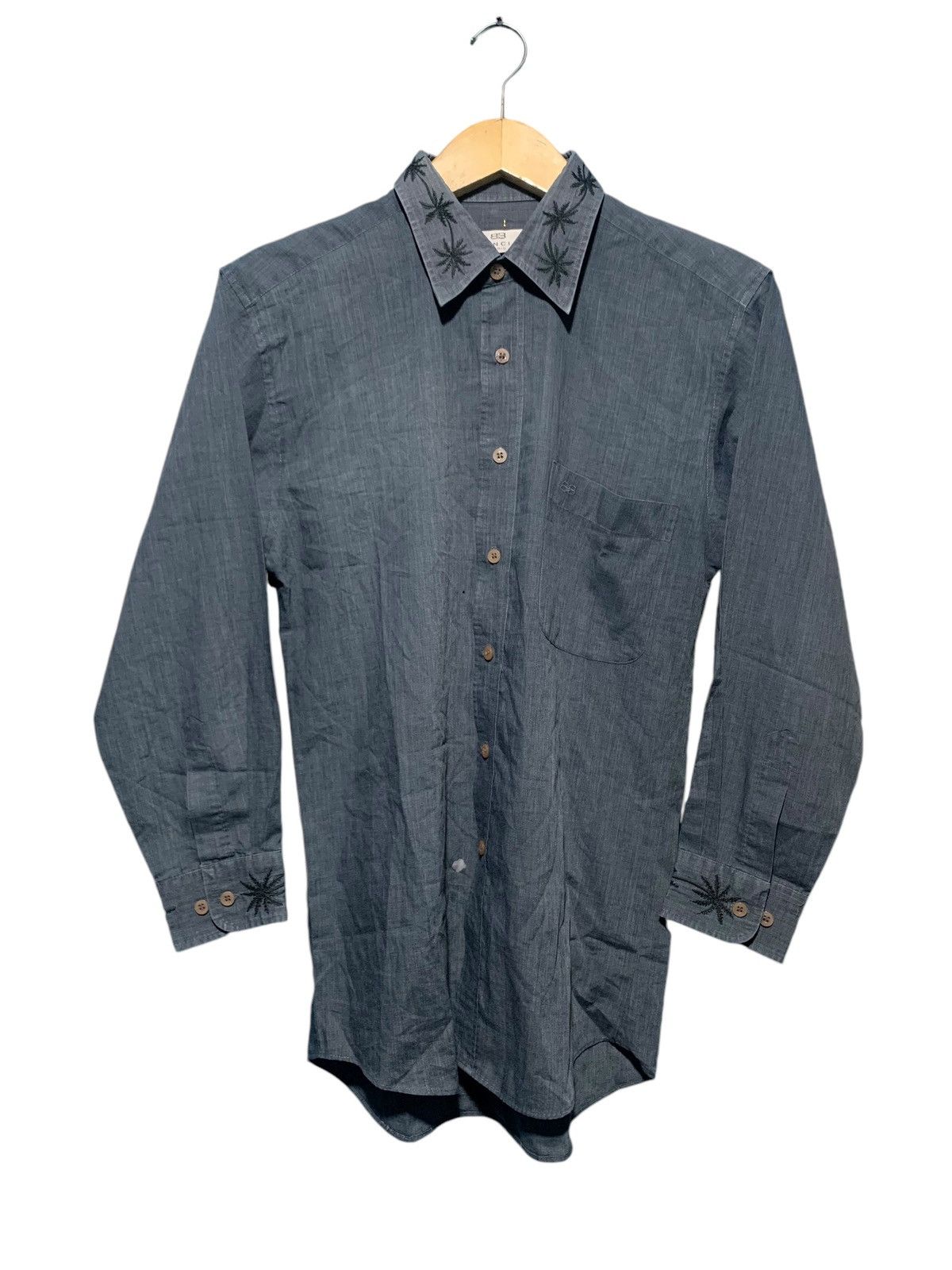 Balenciaga × Vintage Vintage Balenciaga palm tree embroidered shirt Size US S / EU 44-46 / 1 - 1 Thumbnail