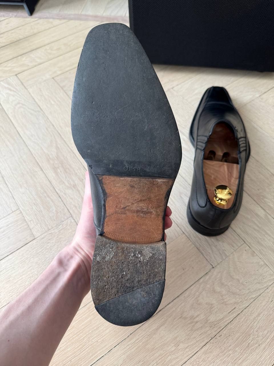 Moreschi Black Moreschi leather slip-on shoes Size US 10.5 / EU 43-44 - 5 Thumbnail