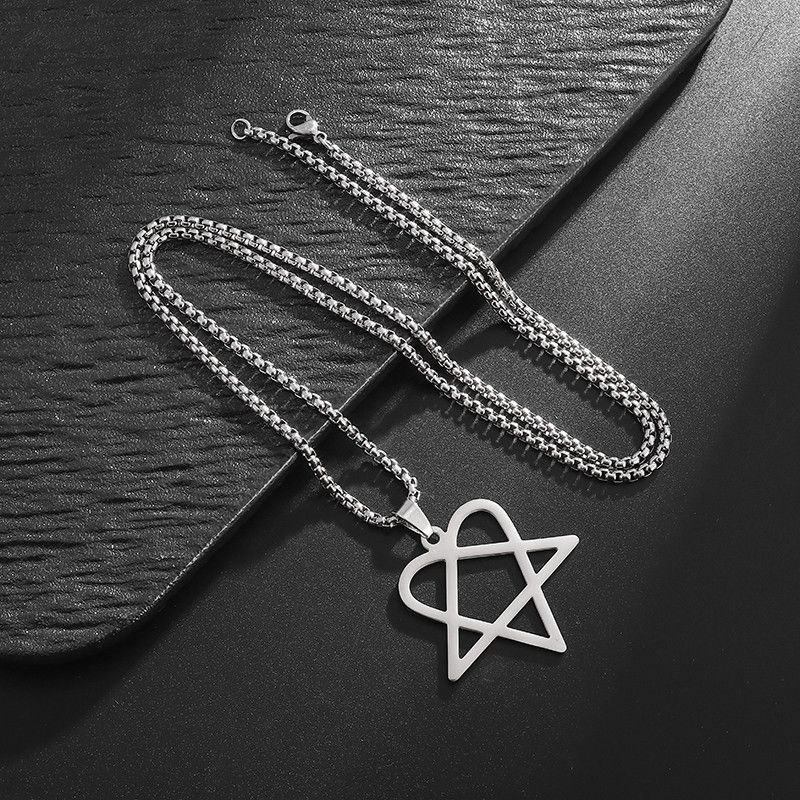 Jewelry Love Triangle Shape Pendant Necklace Size ONE SIZE - 1 Thumbnail