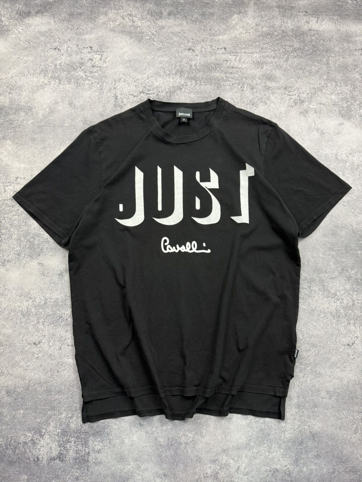 Roberto Cavalli Roberto Just Cavalli T-Shirt Big Logo Black Tee Y2K Hype Size US M / EU 48-50 / 2 - 2 Thumbnail