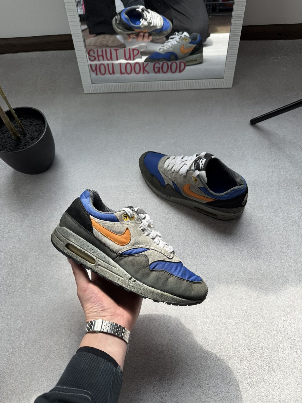 Nike Nike Air Max 1 Skulls Pack Old Royal Black Anthracite RARE Size US 8 / EU 41 - 2 Thumbnail