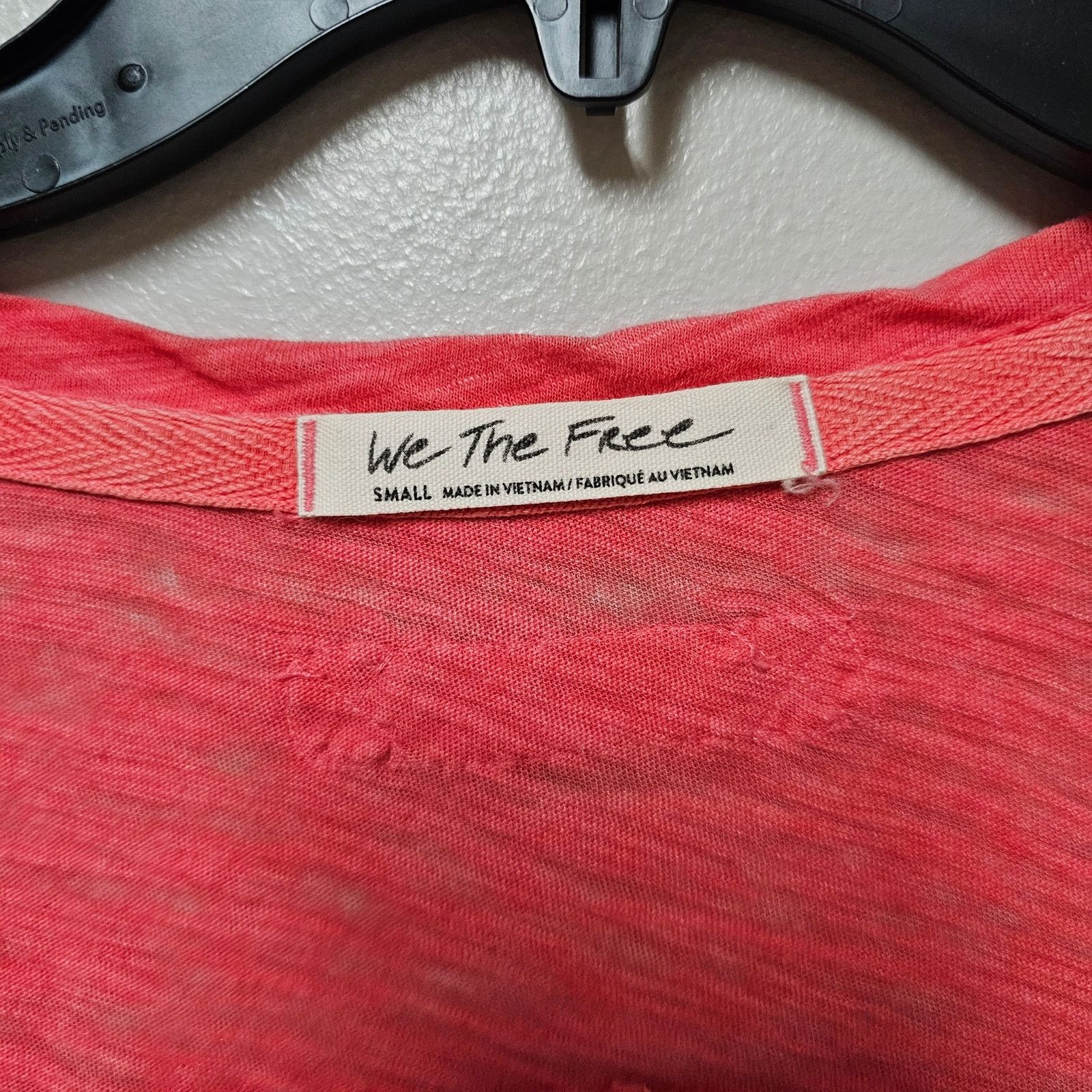 Free People We The Free Cotton Blend Melon Drop shoulder TShirt sz S Size S / US 4 / IT 40 - 4 Thumbnail