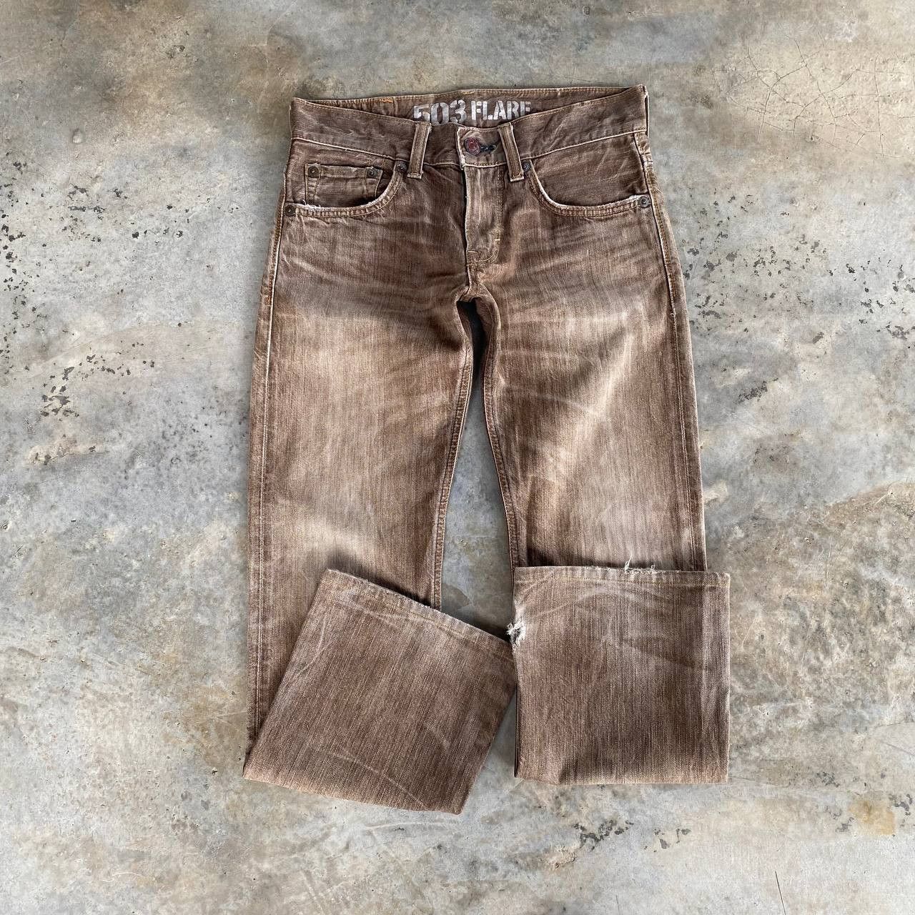 Edwin × Vintage RARE VINTAGE EDWIN FLARED BLUETRIP JAPAN CLAWMARK DISTRESSED Size US 28 / EU 44 - 15 Thumbnail