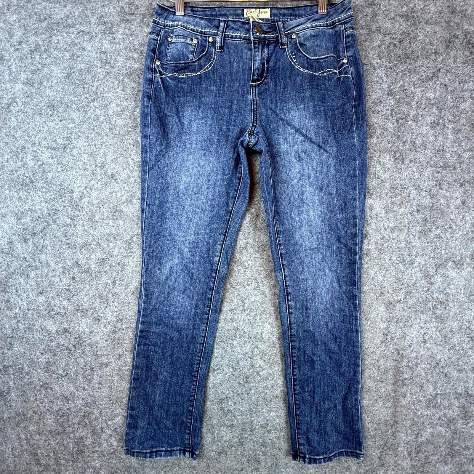 Earl Jeans Earl Jean Jeans Womens 6P Blue Y2K Denim Stretch Embellished Size 30" / US 8 / IT 44 - 2 Thumbnail