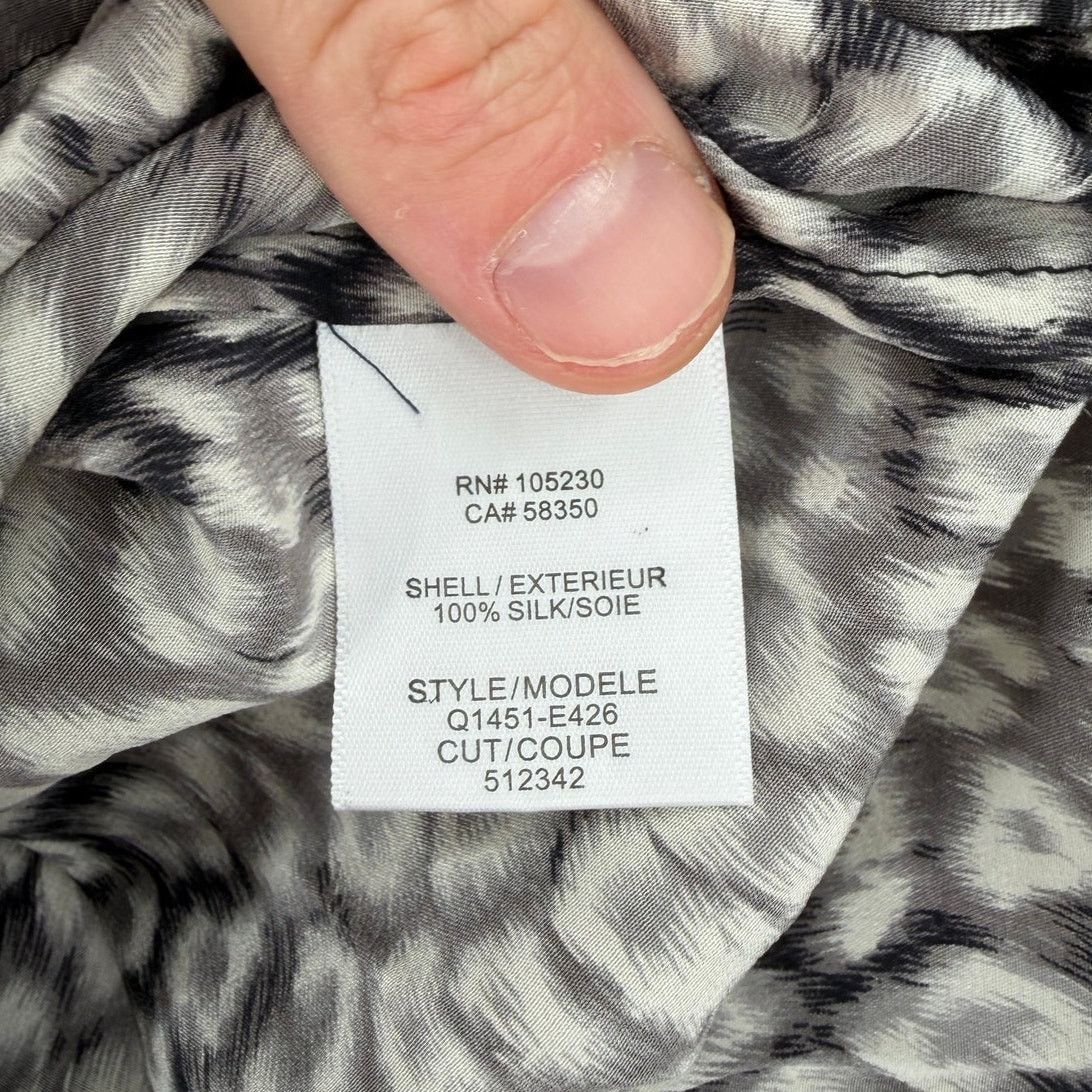 Equipment Equipment Layla Natural Leopard Print Silk Cami Tank Top Size L / US 10 / IT 46 - 4 Thumbnail
