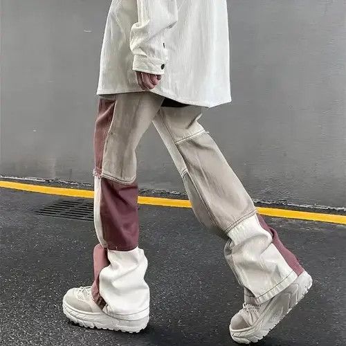 Japanese Brand Y2K Patchwork Grunge Baggy Trousers Jeans Streetwear Size US 32 / EU 48 - 6 Thumbnail