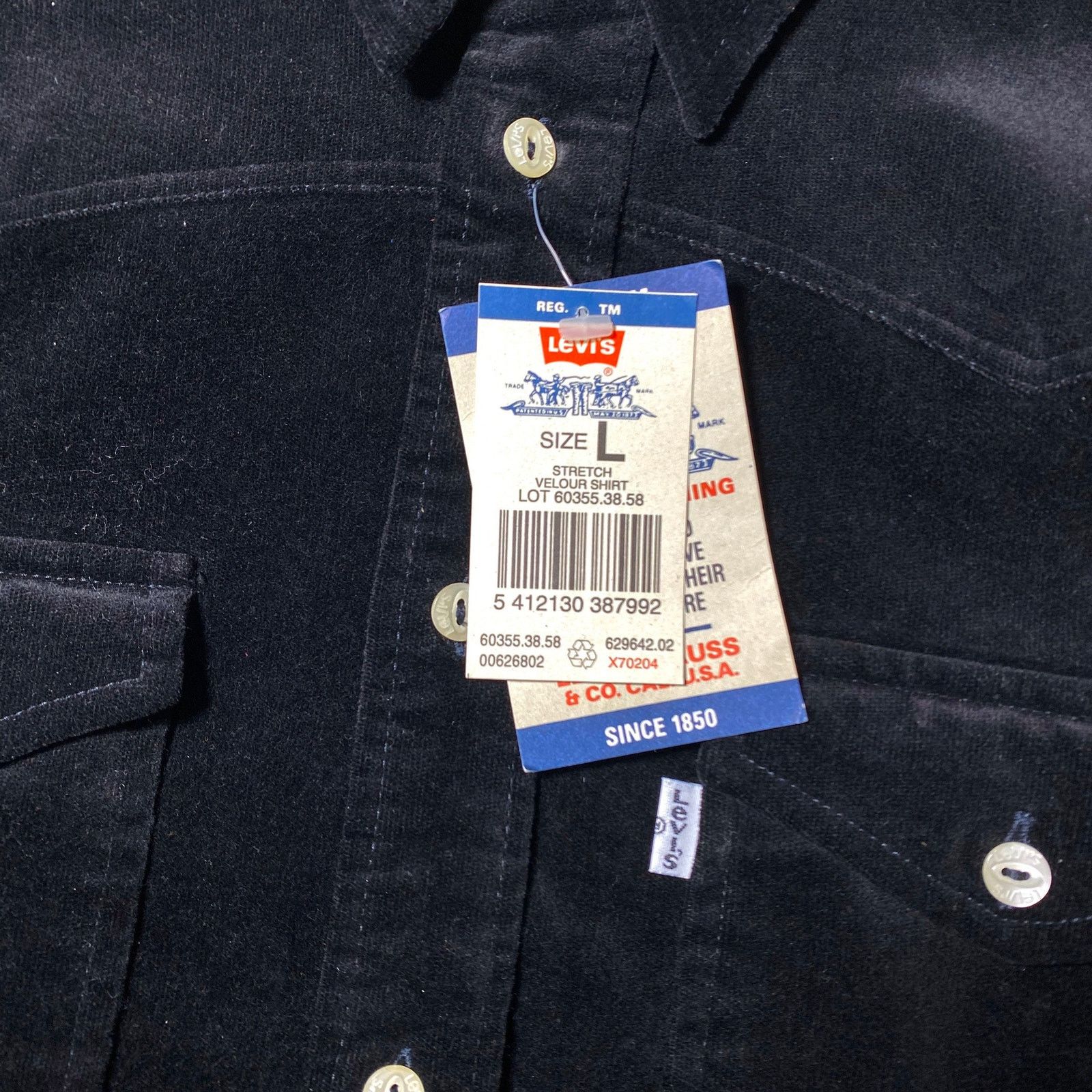 Levi's Levi’s NWT 90s black velvet ladies winter shirt, mint S & L Size S / US 4 / IT 40 - 4 Thumbnail
