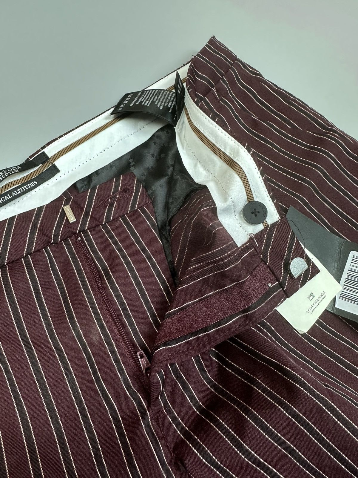 Maison Scotch × Scotch & Soda Office style Red striped pants with belt Maison Scotch Size 28" / US 6 / IT 42 - 5 Thumbnail