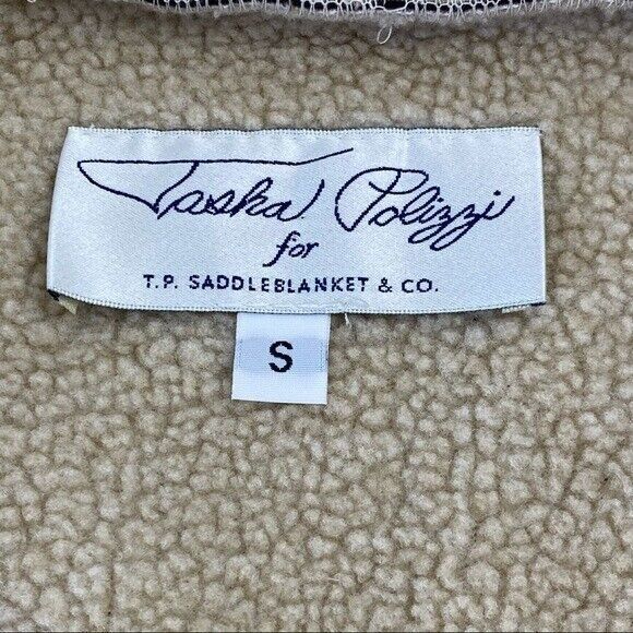 Other Tasha Polizzi Black Faux Suede Sherpa Lined Vest Embroidered Size S / US 4 / IT 40 - 7 Thumbnail