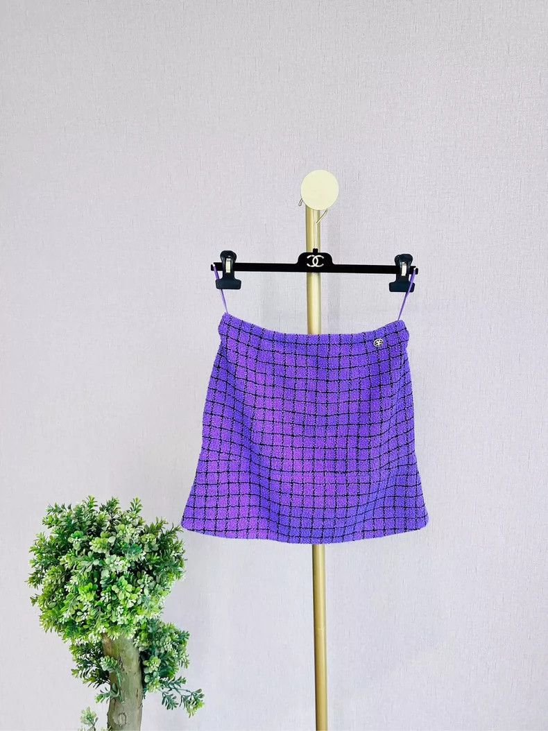 Chanel Chanel 22 purple skirt Size 42" / US 20 - 1 Thumbnail