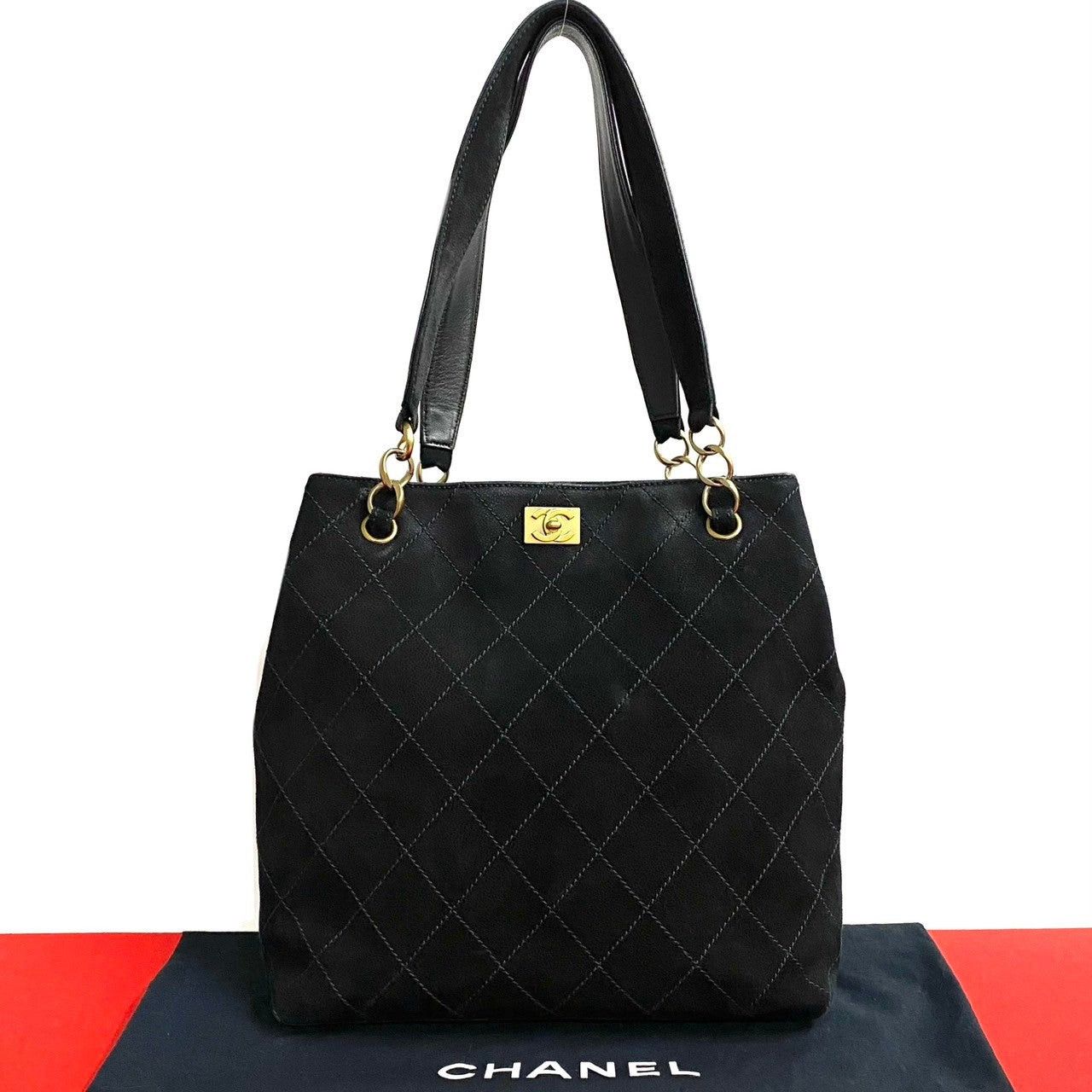 Chanel Chanel Tote Bag Black Suede / Nubuck Size ONE SIZE - 1 Thumbnail