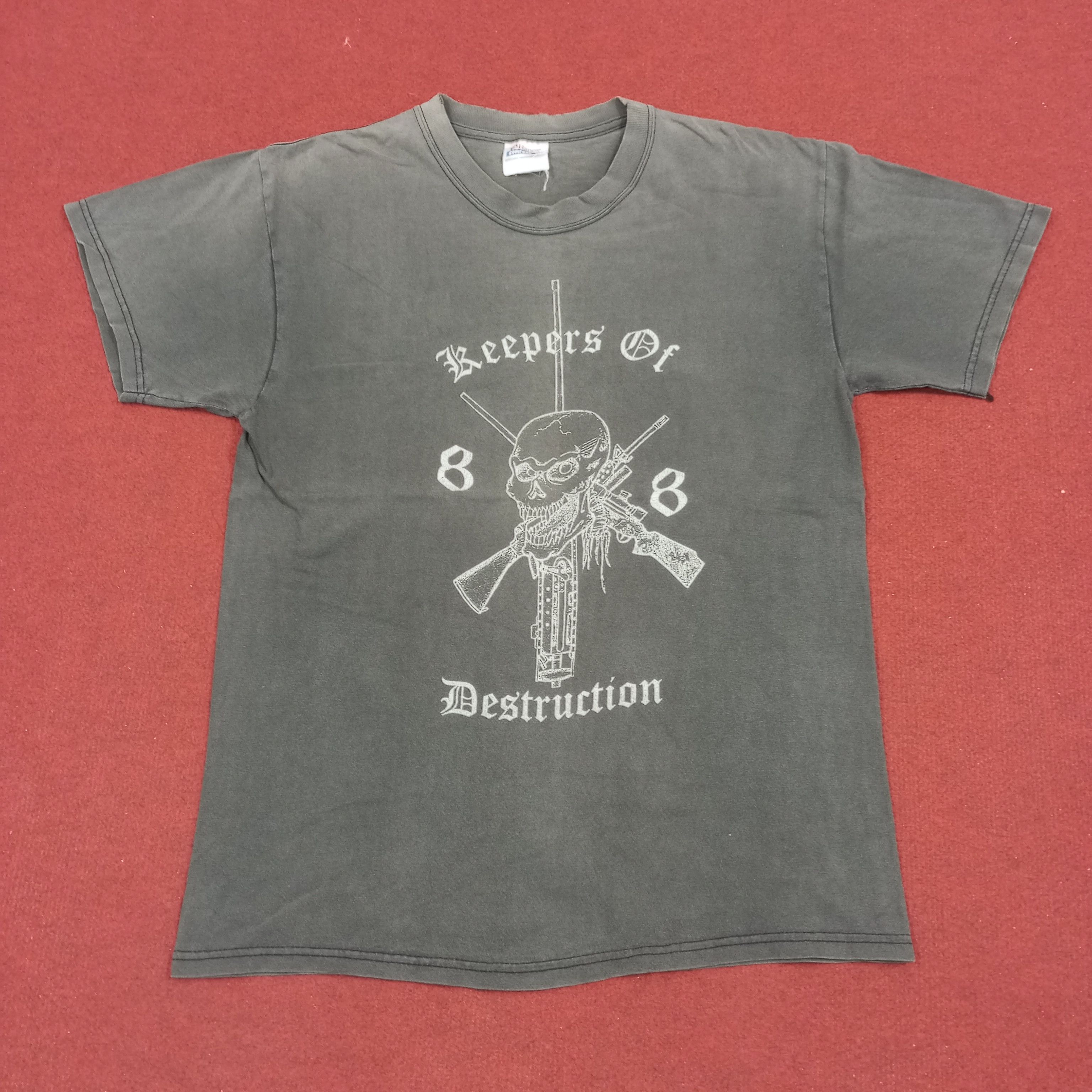 Hanes Keepers Of Destruction Streetwear Distressed Vintage Tshirt Size US M / EU 48-50 / 2 - 1 Thumbnail