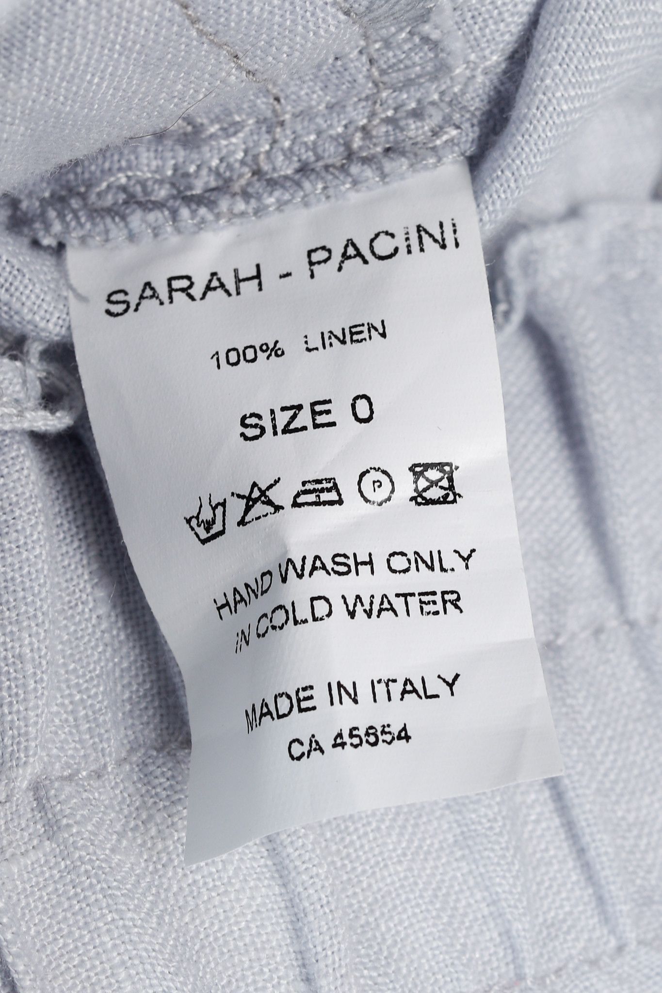Sarah Pacini Sarah Pacini Light Grey Buttoned Linen Pantskirt Size 28" / US 6 / IT 42 - 8 Thumbnail