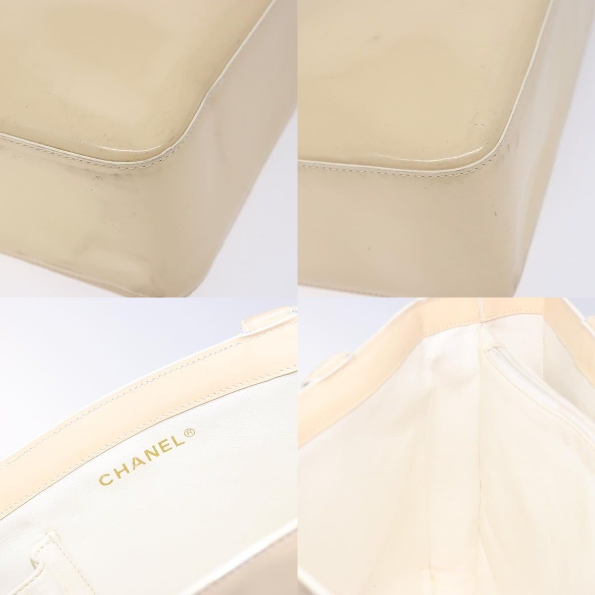 Chanel Chanel Tote Bag Enamel Beige Gold CC Size ONE SIZE - 6 Thumbnail