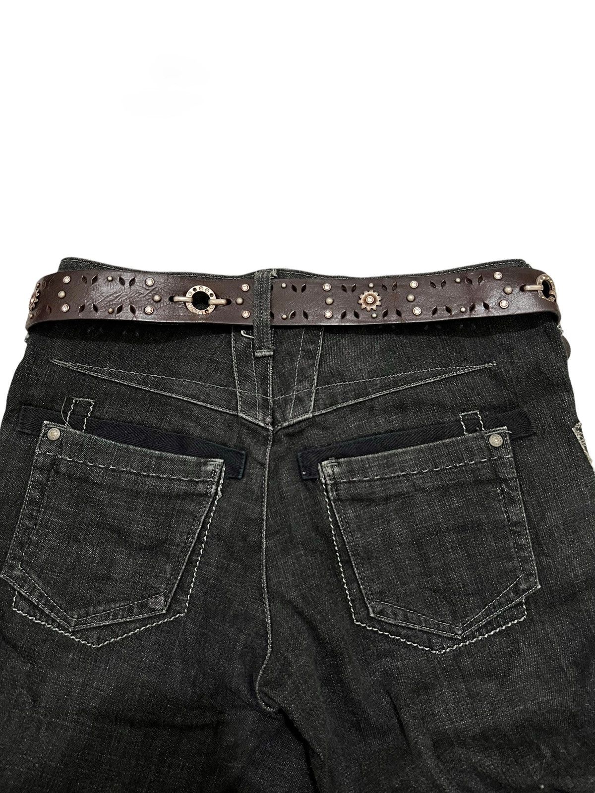 If Six Was Nine Vintage flowers studed leather belt Size ONE SIZE - 7 Thumbnail