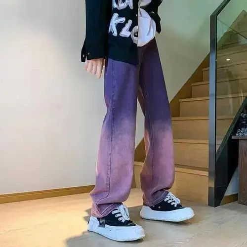 Japanese Brand VIBE Street vintage distressed washed purple jeans Size US 32 / EU 48 - 8 Thumbnail
