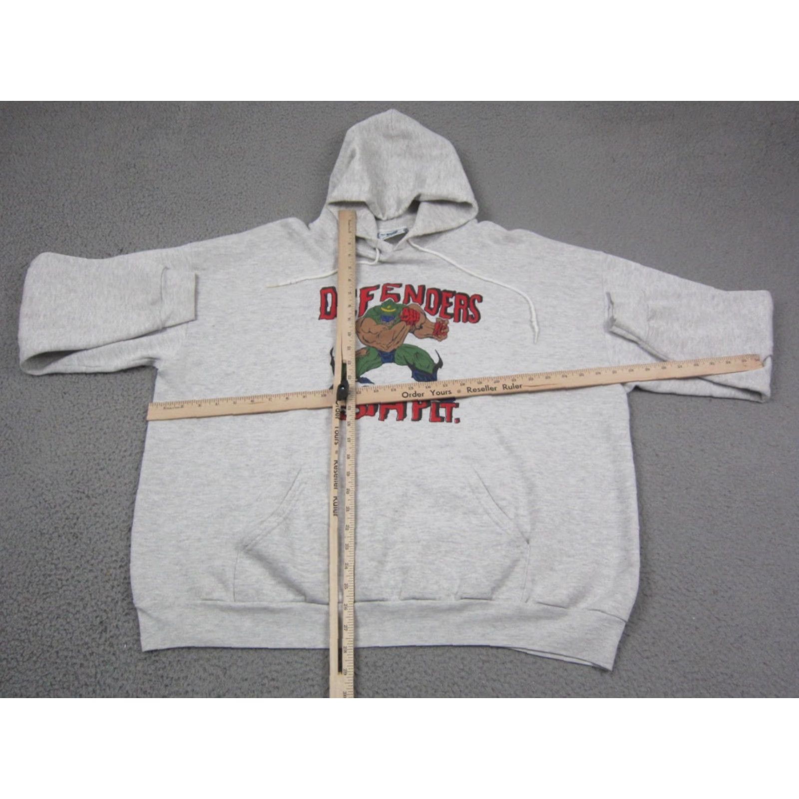 Lee VINTAGE LEE Hoodie Mens 2XL Gray Defenders 5th Plt McGrane Sweatshirt USA Made Regular Pullover Hooded 90s Shirt Size US XXL / EU 58 / 5 - 5 Thumbnail