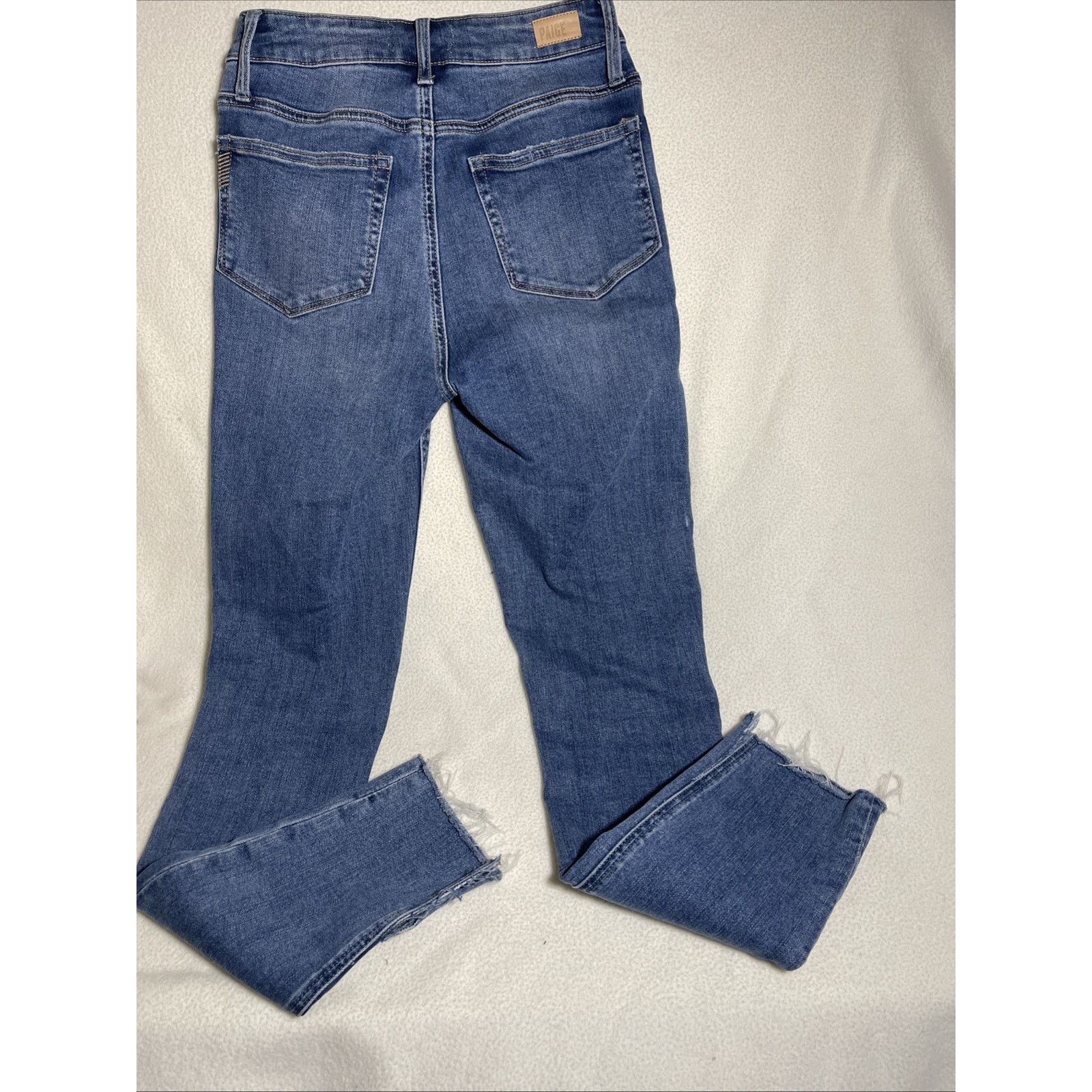 Paige Paige Margot Skinny Frayed Fly Denim Buttonfly Jean Size 25 Size 25" / US 0 / IT 36 - 5 Thumbnail