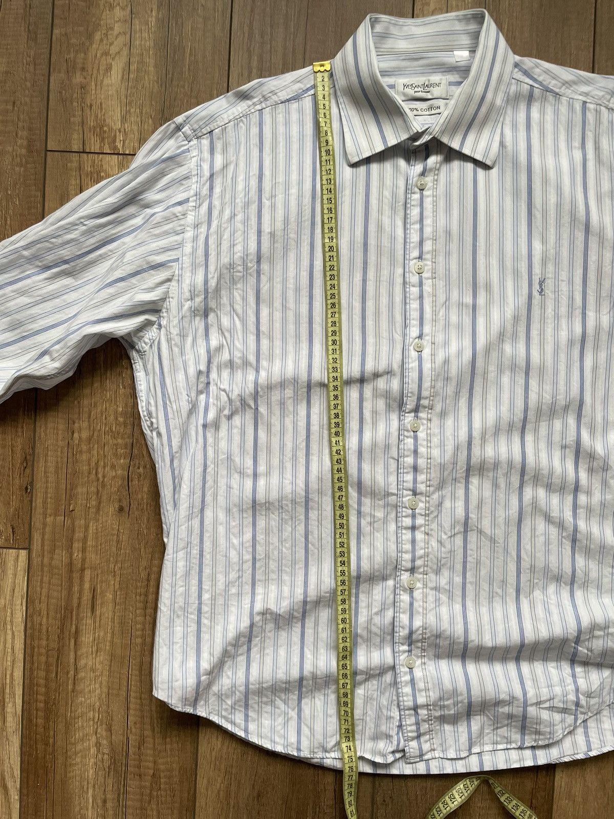 Yves Saint Laurent YSL Yves Saint Laurent Shirt Long Sleeve Logo Size US XL / EU 56 / 4 - 10 Thumbnail